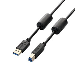 ELECOM USB3-BF20BK フェライトコア付きUSB3.0ケーブル（A-B）