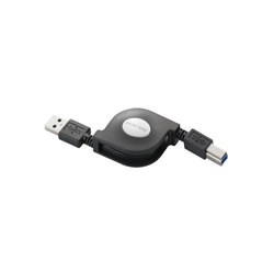 ELECOM USB3-RL07BK 巻き取りUSB3.0ケーブル(A-B)