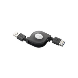 ELECOM USB3-RLEA07BK 巻き取りUSB3.0延長ケーブル(A-A)