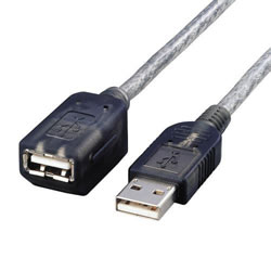 ELECOM USB-EAM2GT マグネット内蔵USB延長ケーブル