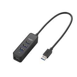 ELECOM U3H-T405BBK マグネット付き4ポートUSB3.0ハブ