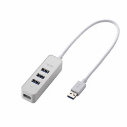 ELECOM U3H-T405BWH マグネット付き4ポートUSB3.0ハブ
