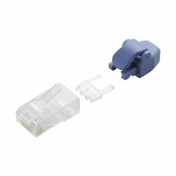 ELECOM LD-6RJ45T10/TP 保護カバー付きツメの折れないLANコネクタ（Cat6）