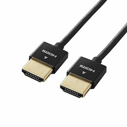 ELECOM CAC-HD14SS10BK イーサネット対応スーパースリムHDMIケーブル(A-A)