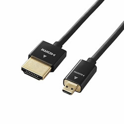 ELECOM DH-HD14SSU20BK イーサネット対応スーパースリムHDMIケーブル(A-D)
