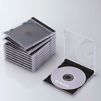 ELECOM CCD-JSCN10BK Blu-ray/DVD/CDケース（標準/PS/1枚収納）