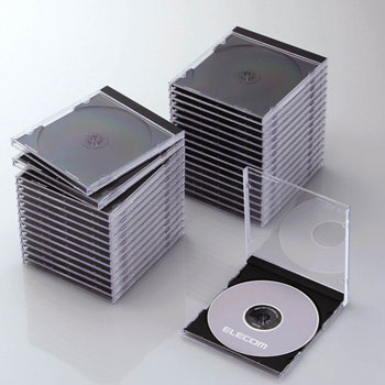 ELECOM CCD-JSCN30BK Blu-ray/DVD/CDケース（標準/PS/1枚収納）
