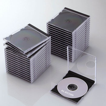 ELECOM CCD-JSCN30BK Blu-ray/DVD/CDケース(標準/PS/1枚収納)