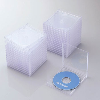 ELECOM CCD-JSCN30CR Blu-ray/DVD/CDケース(標準/PS/1枚収納)