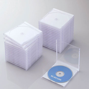 ELECOM CCD-JSCN30WH Blu-ray/DVD/CDケース(標準/PS/1枚収納)