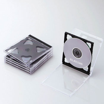ELECOM CCD-JSCNW5BK Blu-ray/DVD/CDケース（標準/PS/2枚収納）