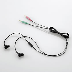 ELECOM HS-EP12BK ヘッドセット(両耳耳栓タイプ)