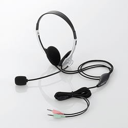 ELECOM HS-HP22SV ヘッドセット(両耳小型オーバーヘッドタイプ)