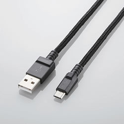 ELECOM MPA-AMBS2U08BK 2A対応高耐久microUSBケーブル