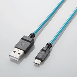 ELECOM MPA-AMBCL2U12BU 2A対応microUSBケーブル(スリムタイプ)