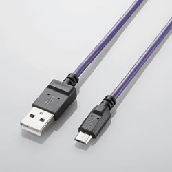 ELECOM MPA-AMBCL2U12PU 2A対応microUSBケーブル(スリムタイプ)