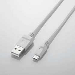 ELECOM MPA-AMBCX2U12WH 2A対応充電専用microUSBケーブル(スリムタイプ)