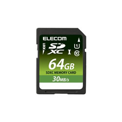 ELECOM MF-FSD064GU11LR SDXCカード/データ復旧サービス付 UHS-I 30MB/s 64GB