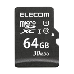 ELECOM MF-MSD064GU11LR MicroSDXCカード/データ復旧サービス付 UHS-I 30MB/s 64GB