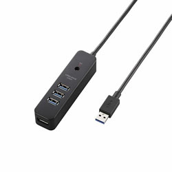 ELECOM U3H-T410SBK USB3.0ハブ（4ポートマグネット付き）