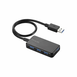 ELECOM U3H-A411BBK USB3.0ハブ（Windowsタブレット向け）