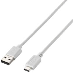 ELECOM U2C-APAC10WH USB2.0ケーブル(A-TypeC)