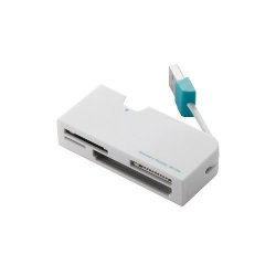 ELECOM MR-K013WH ケーブル収納タイプメモリリーダライタ