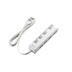 ELECOM T-E5C-2420WH 個別スイッチ付省エネタップ(横挿しタイプ)