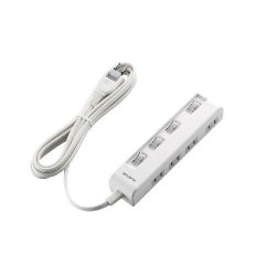 ELECOM T-E5C-2430WH 個別スイッチ付省エネタップ(横挿しタイプ)