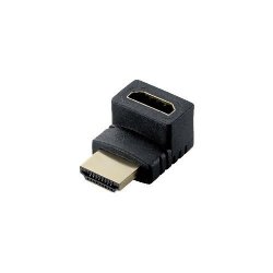 ELECOM AD-HDAAB01BK HDMI L字型アダプタ(タイプA-タイプA) 上向き