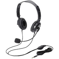 ELECOM HS-HP20TBK ヘッドセット(4極両耳折りたたみオーバーヘッド)
