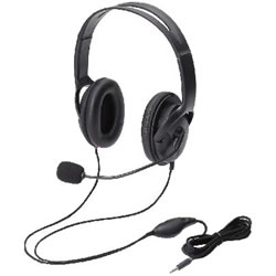 ELECOM HS-HP23TBK ヘッドセット(4極両耳大型オーバーヘッド)