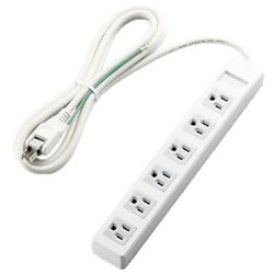 ELECOM T-T1B-3625WH 3ピンプラグ対応タップ(マグネット付)