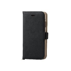 ELECOM PM-A15PLFYBK iPhone6s/6用ソフトレザーカバー/磁石タイプ/ブラック