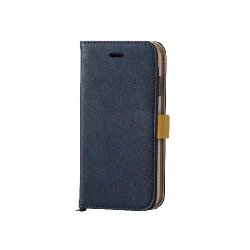ELECOM PM-A15PLFYBUD iPhone6s/6用ソフトレザーカバー/磁石タイプ/ネイビー