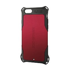 ELECOM PM-A15ZERORD iPhone6s/6用ZEROSHOCKケース/レッド