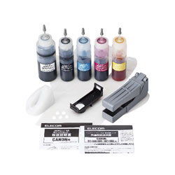 ELECOM THC-326321RSET キヤノン 325+326/320+321用詰め替えインクセット