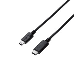 ELECOM U2C-CM05NBK USB2.0ケーブル(認証品、C-miniB)