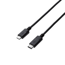 ELECOM U2C-CMB05NBK USB2.0ケーブル(認証品、C-microB)