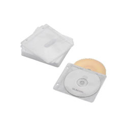 ELECOM CCD-NBWB60WH Blu-ray・CD・DVD対応不織布ケース 2穴