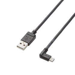 ELECOM TB-AMBXL2U12BK micro-USBケーブル（L字左側接続タイプ）