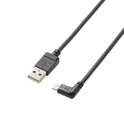 ELECOM TB-AMBXR2U12BK micro-USBケーブル（L字右側接続タイプ）