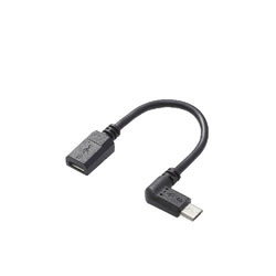 ELECOM TB-MBFMBL01BK micro-USB L字変換ケーブル(左側接続タイプ)