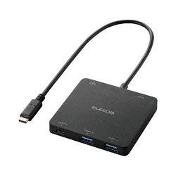 ELECOM U3HC-DC03BBK USB Type-C搭載ドッキングステーション(PD対応)