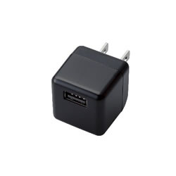 ELECOM MPA-ACUBN003BK キューブ型AC充電器(スマホ用・1.8A)