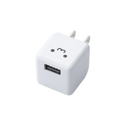 ELECOM MPA-ACUBN003WH キューブ型AC充電器(スマホ用・1.8A)