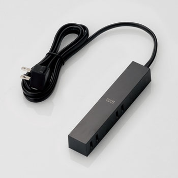 ELECOM AVT-D3-2415BK デザインタップ「roo t」(2ピン・4個口)