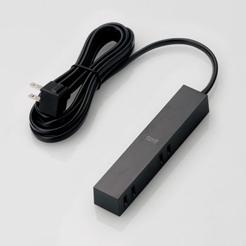 ELECOM AVT-D3-2425BK デザインタップ「roo t」(2ピン・4個口)
