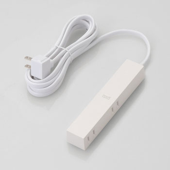 ELECOM AVT-D3-2425WH デザインタップ「roo t」(2ピン・4個口)