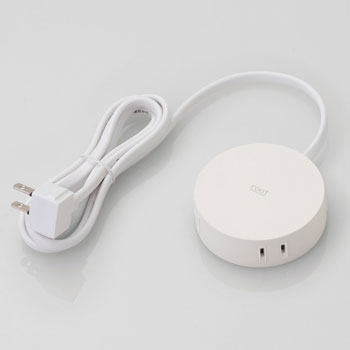 ELECOM AVT-D4-2415WH デザインタップ「roo t」(2ピン・4個口・丸型)